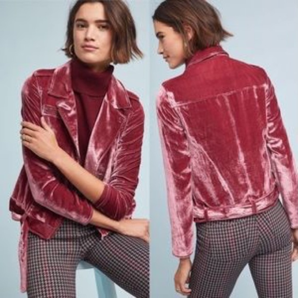 As By Df Pink Velvet Jacket View 5